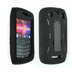 Armor Hybrid Case for BlackBerry 9350 (BlackBlack)